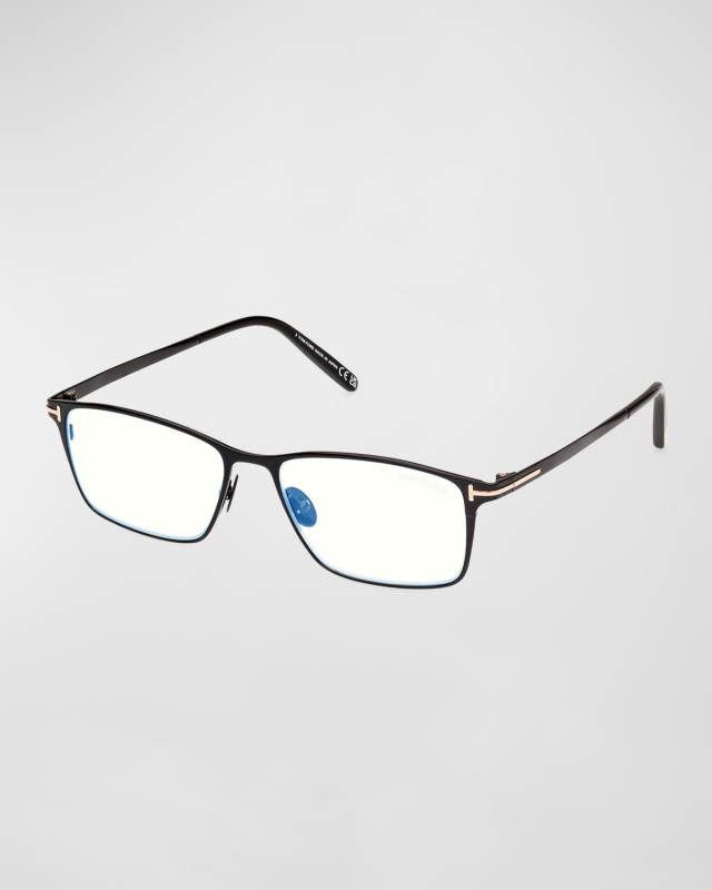 Blue Blocking Titanium Rectangle Glasses